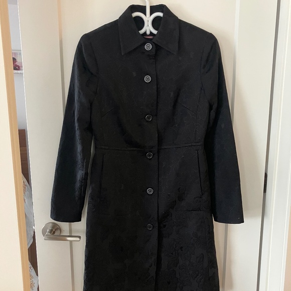 Black Trench Coat S - Picture 1 of 3